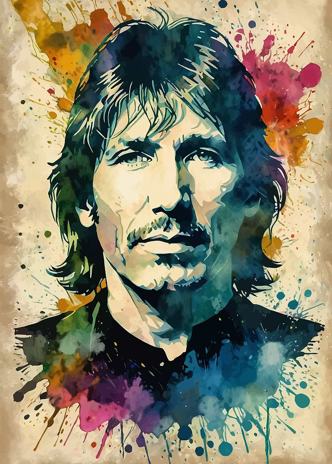 Roger Waters Watercolor Portrait