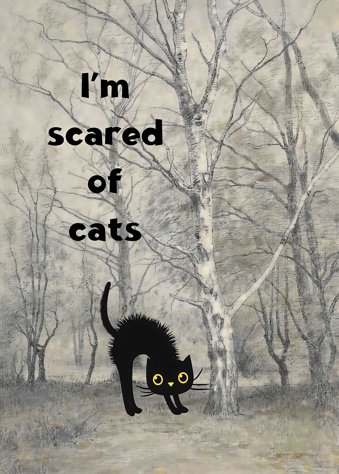 Black Cat in Woods
