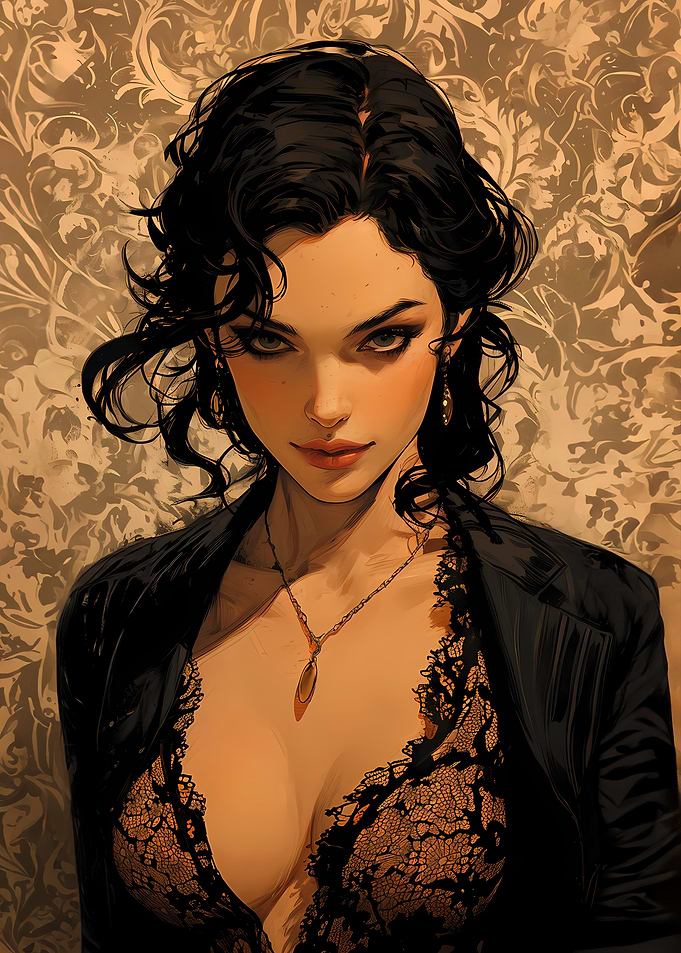 Mysterious Woman in Black
