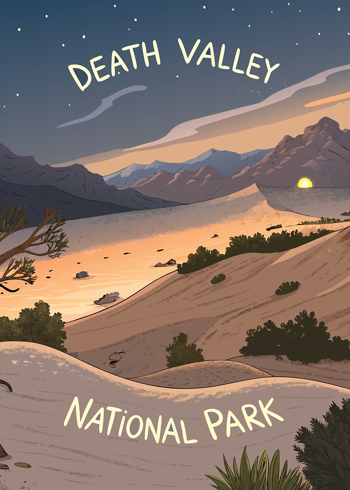 Death Valley National Park Illustration