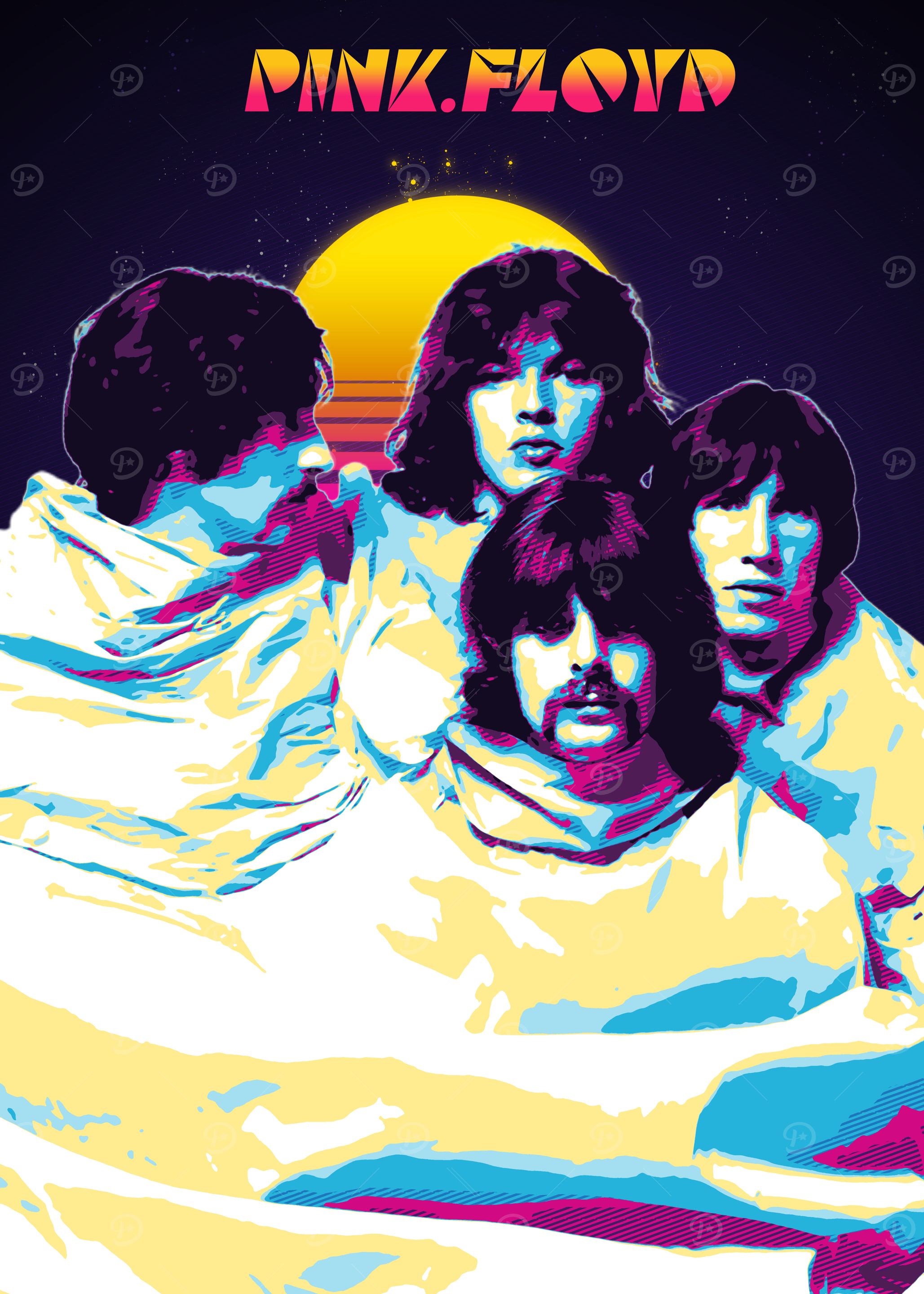 Pink Floyd Retro Art
