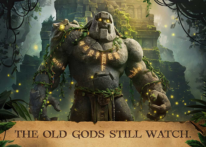 Stone God in Jungle