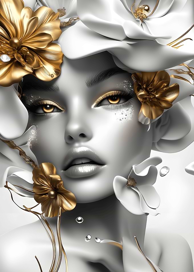 Golden Flower Woman
