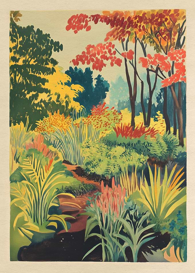 Vibrant Garden Painting