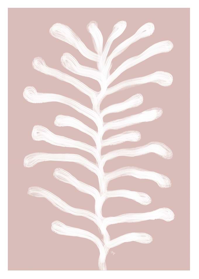 Abstract White Branch Four