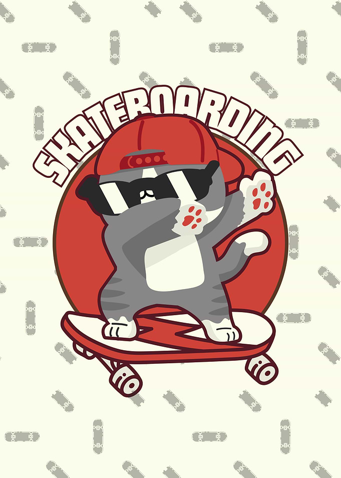 Cool Cat Skateboarding