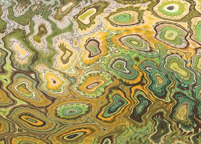 Abstract Green and Yellow Pattern