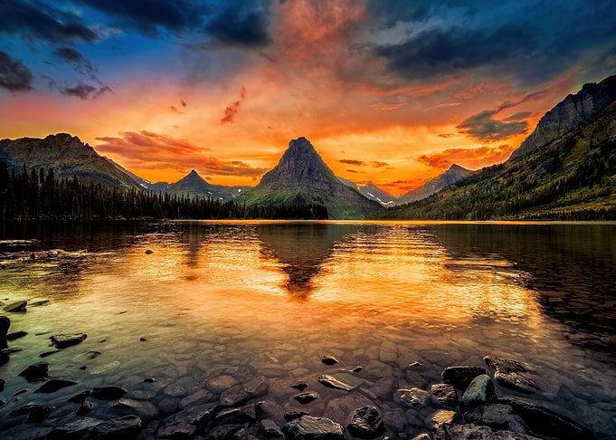 Mountain Lake Sunset