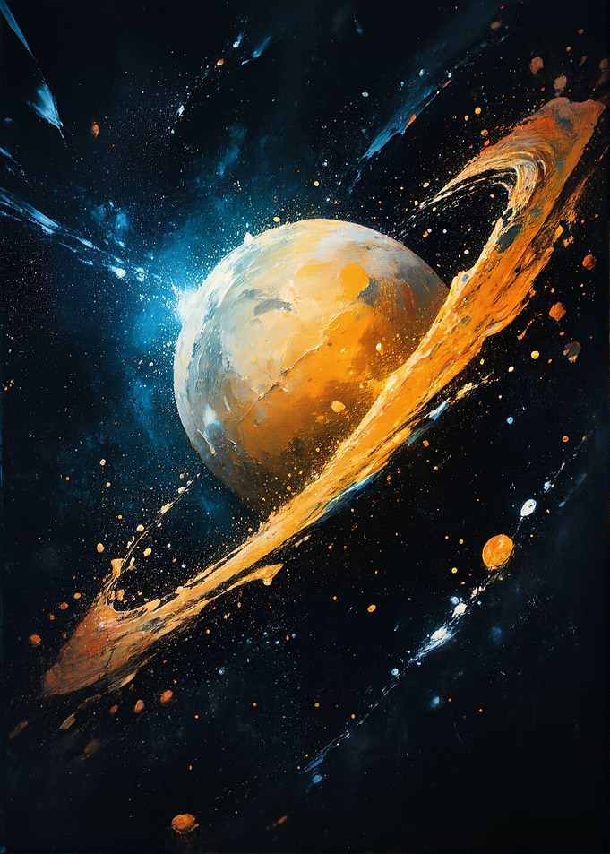 Cosmic Planet with Ring