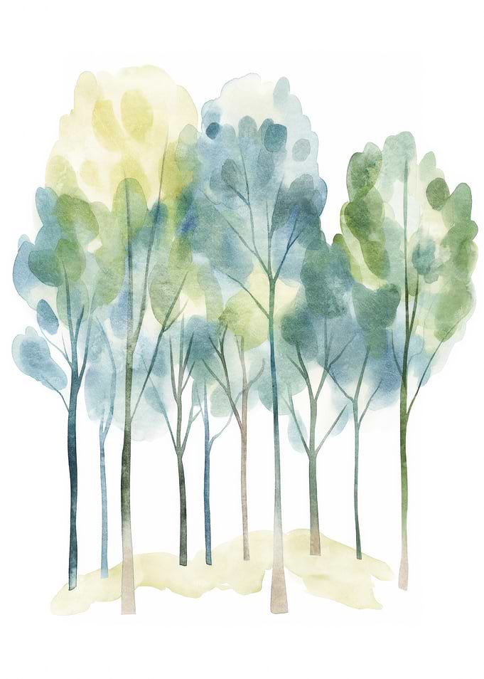 Watercolor Forest