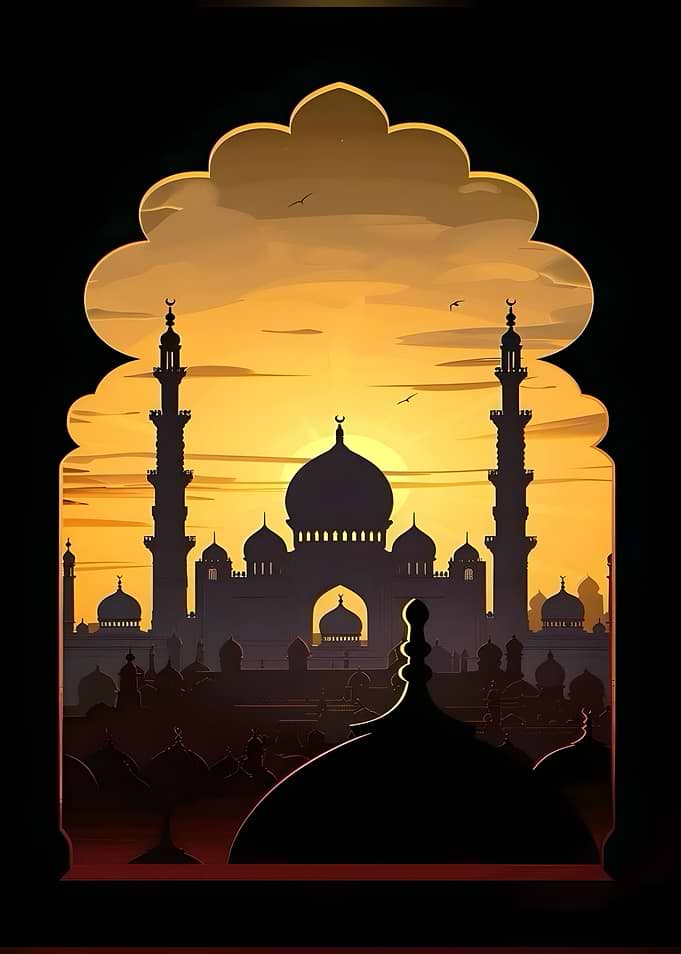 Mosque Sunset Silhouette