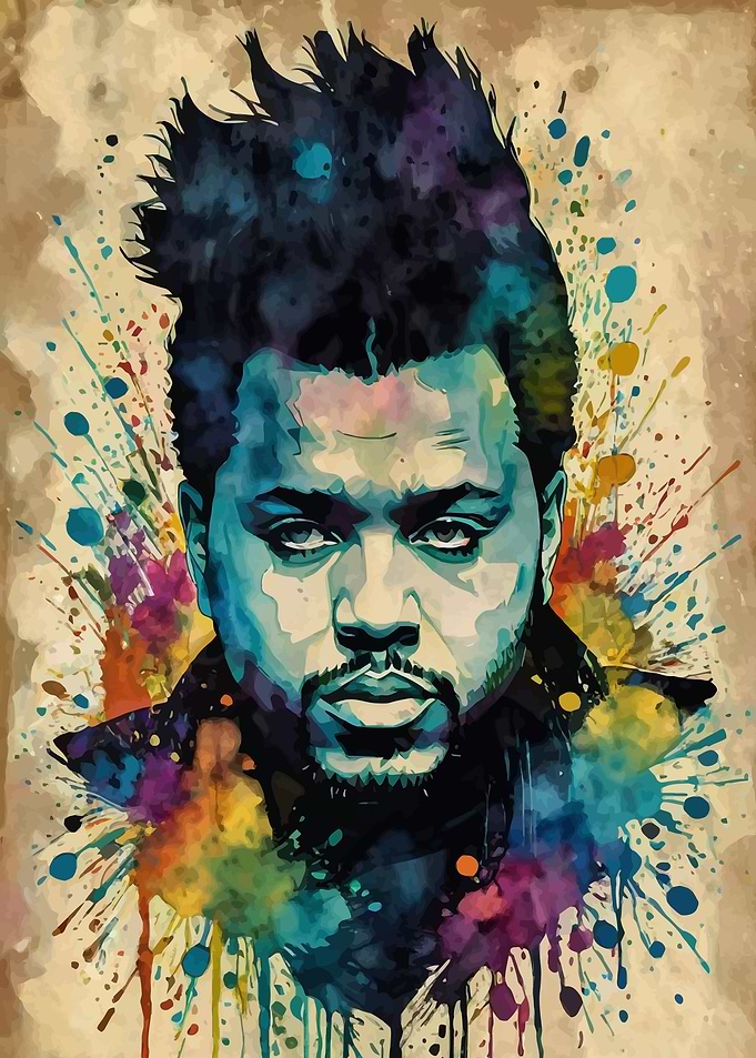 The Weeknd Watercolor Portrait