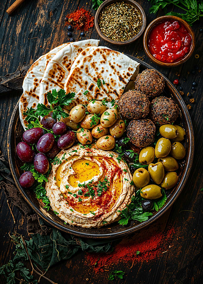 Hummus Platter with Falafel
