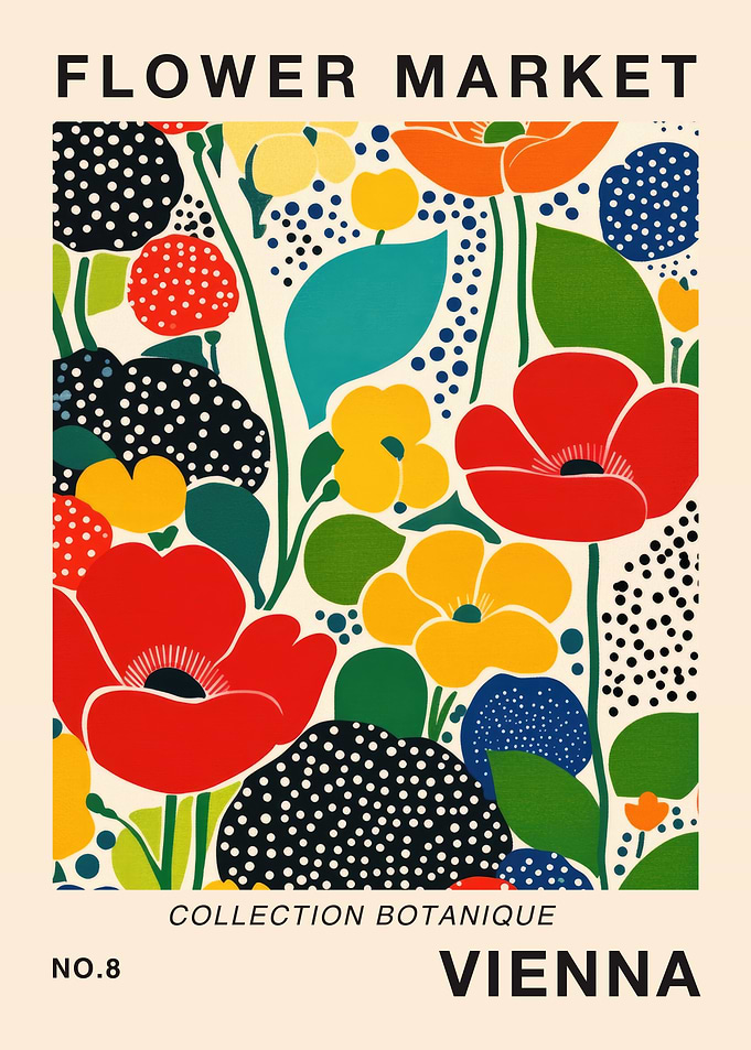 Vienna Flower Market Poster