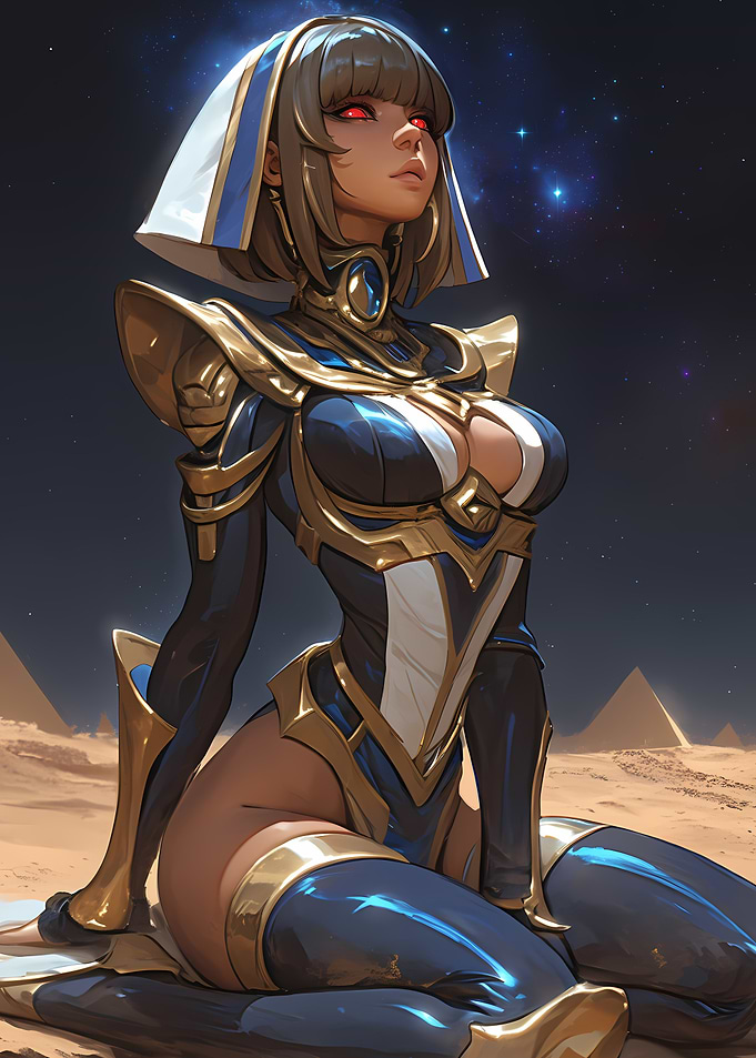 Egyptian Goddess Digital Art Anime Girl