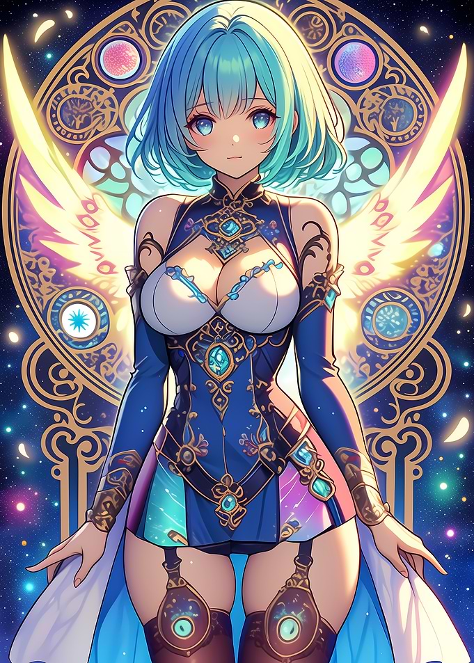 Anime Girl with Wings Gaming