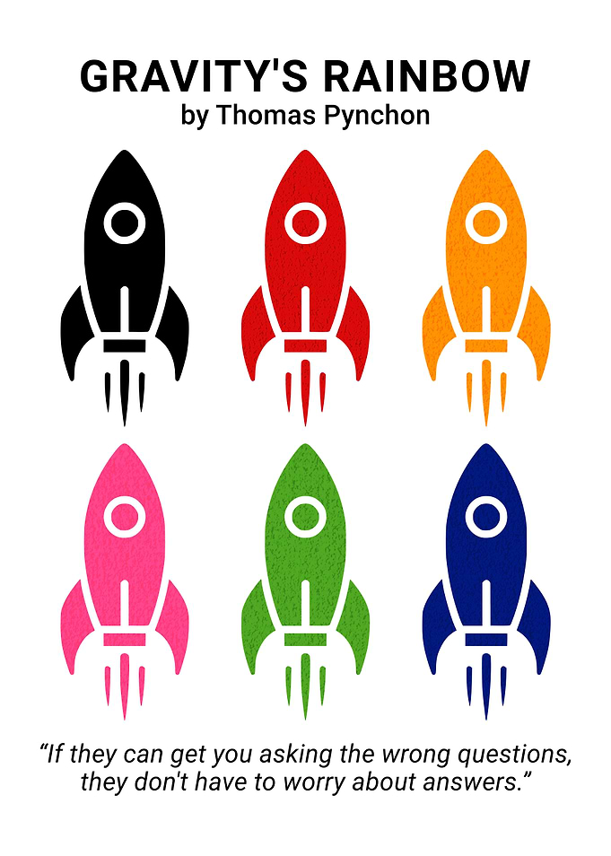 Gravity's Rainbow Minimalist Book Cover Art