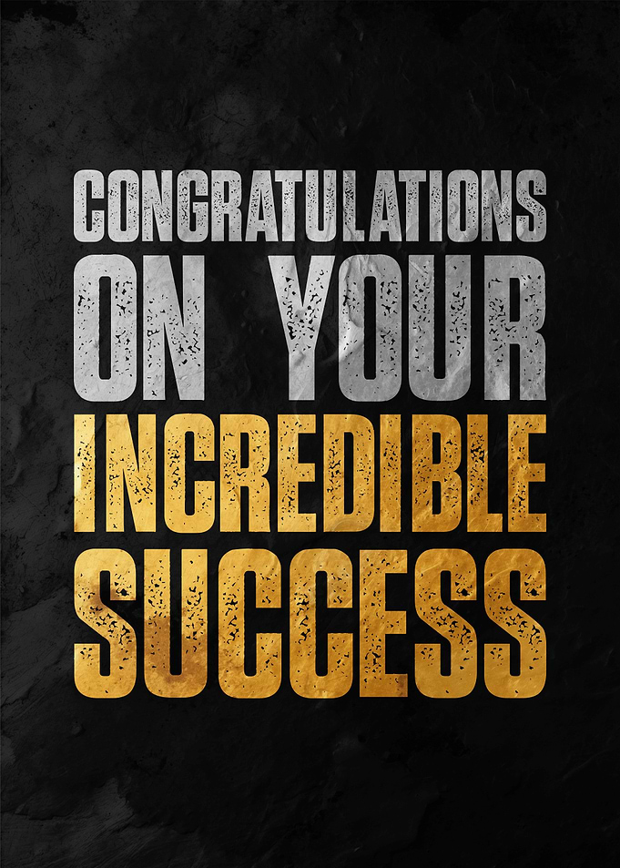 Congratulations Success Poster