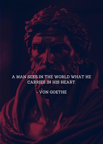 Goethe Quote with Sculpture