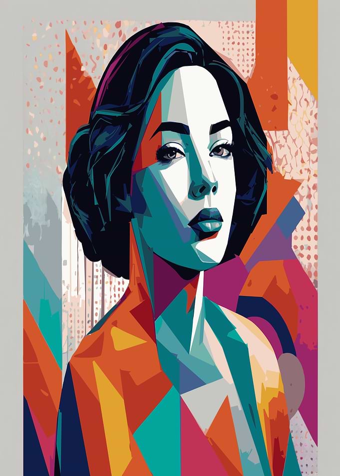 Geometric Portrait Woman