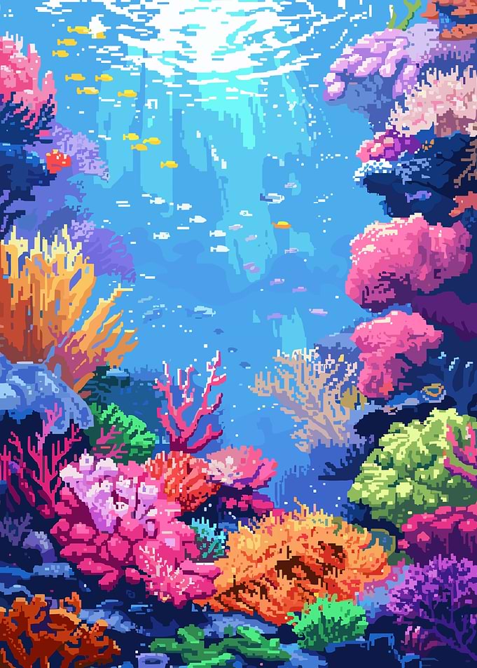 Pixel Art Coral Reef