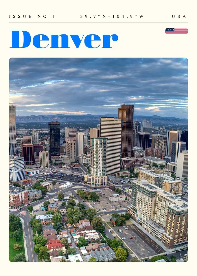 Denver Colorado Travel Art Poster