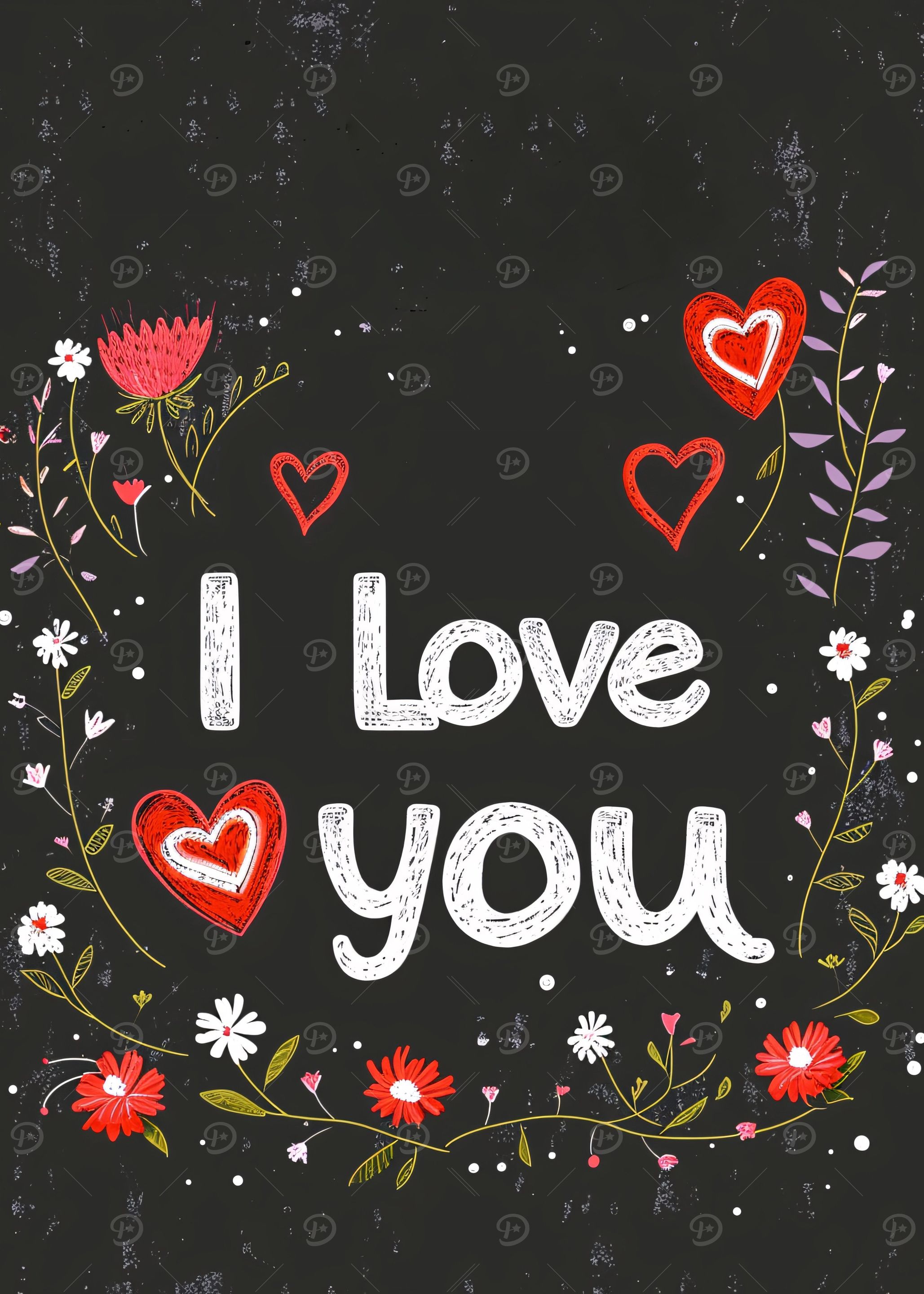 Chalkboard Love Message