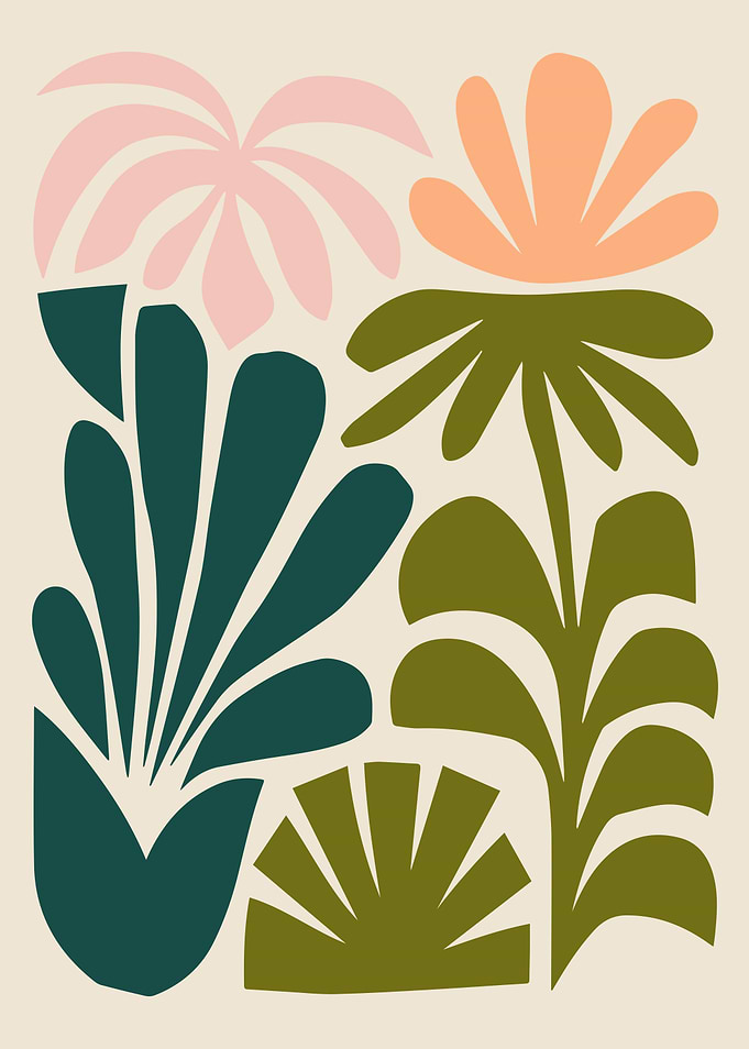 Modern Botanical Cutout – Minimalist Nature