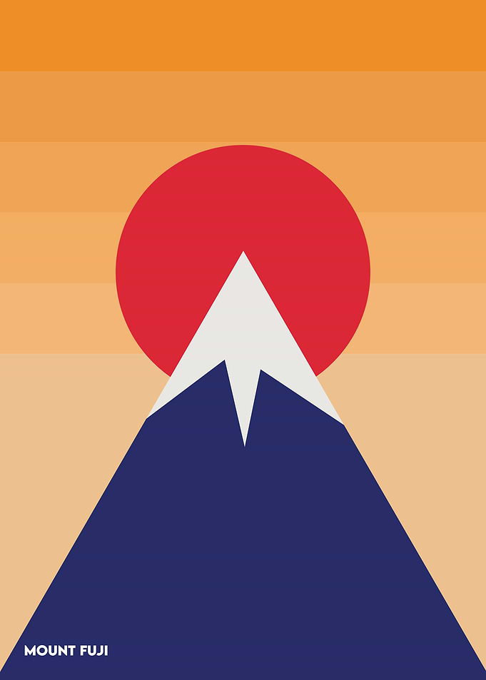 Mount Fuji Minimalist Art