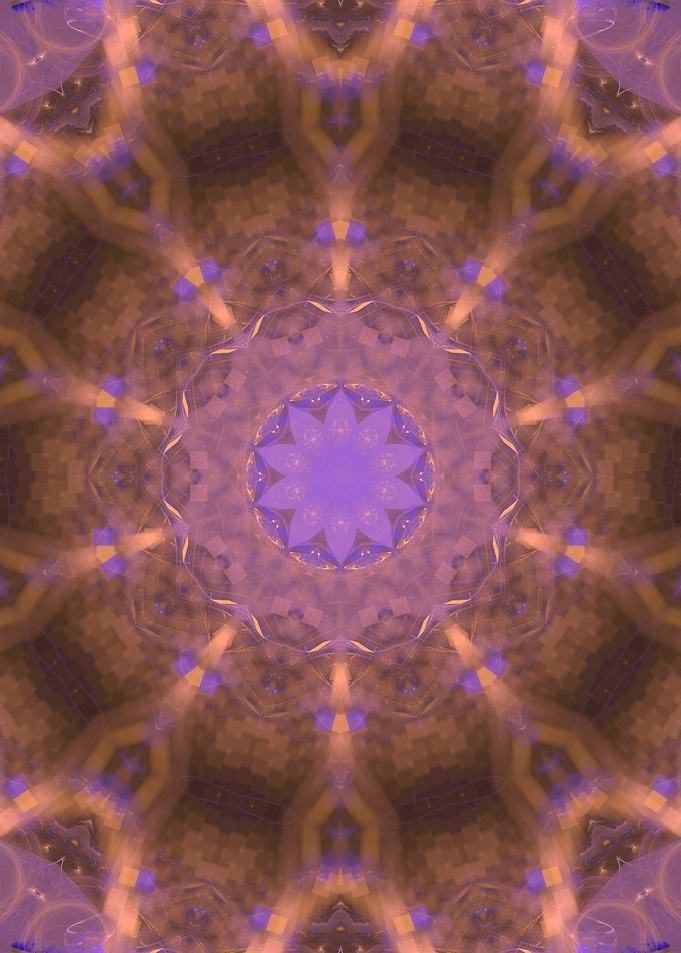 Lavender Mosaic Flower