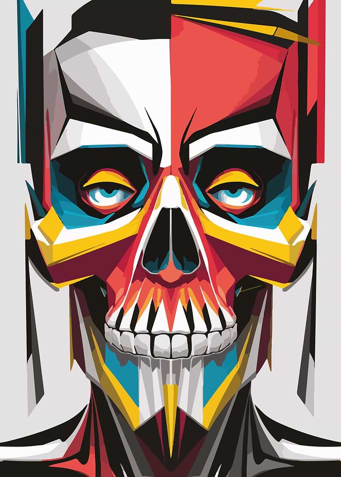 Geometric Skull Art