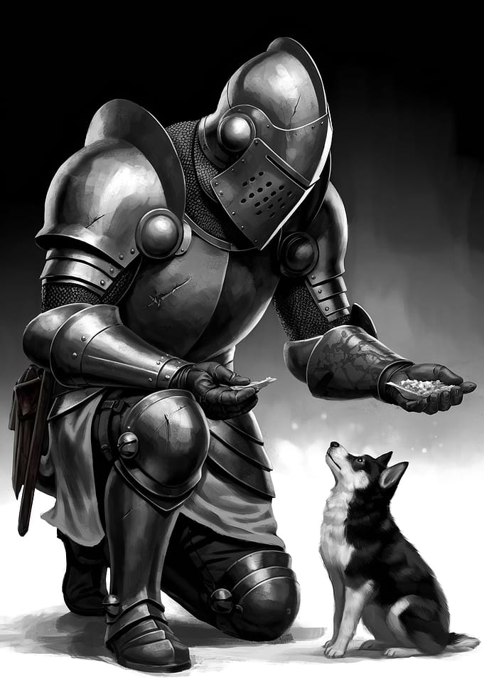Knight and Dog