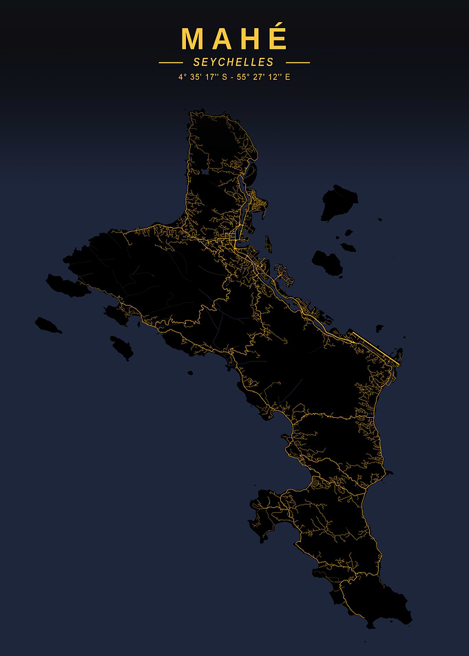 Mahé Island Map