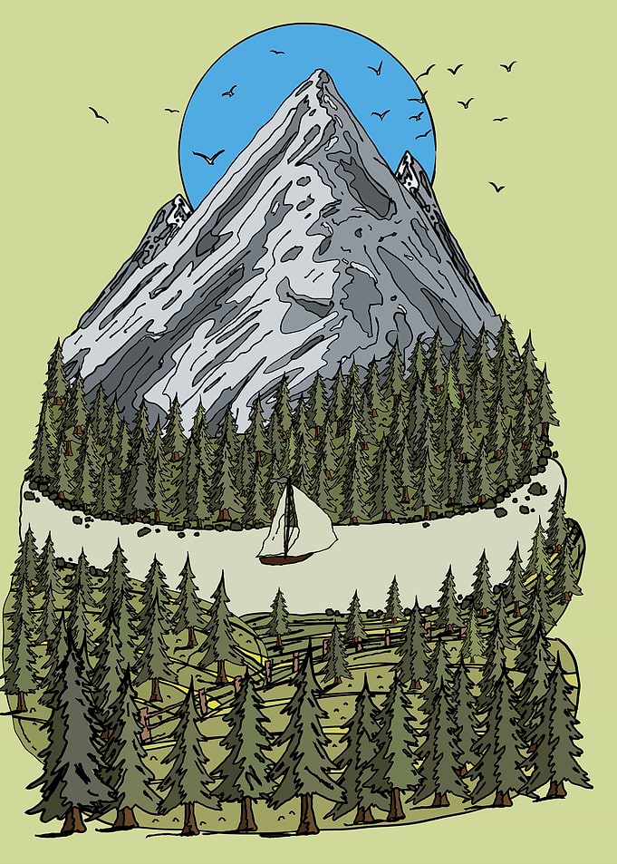 Mountain Lake Landscape
