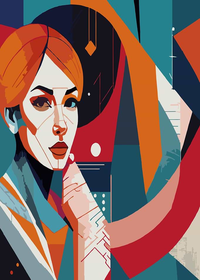 Abstract Woman Portrait