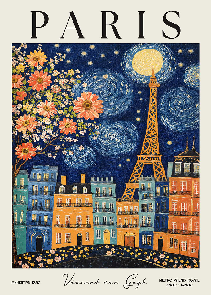 Paris Starry Night Van Gogh Travel