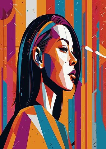 Geometric Woman Portrait