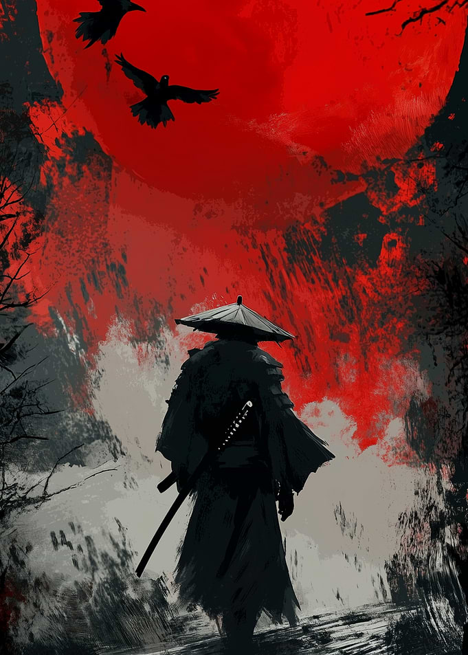 Samurai Under Red Moon