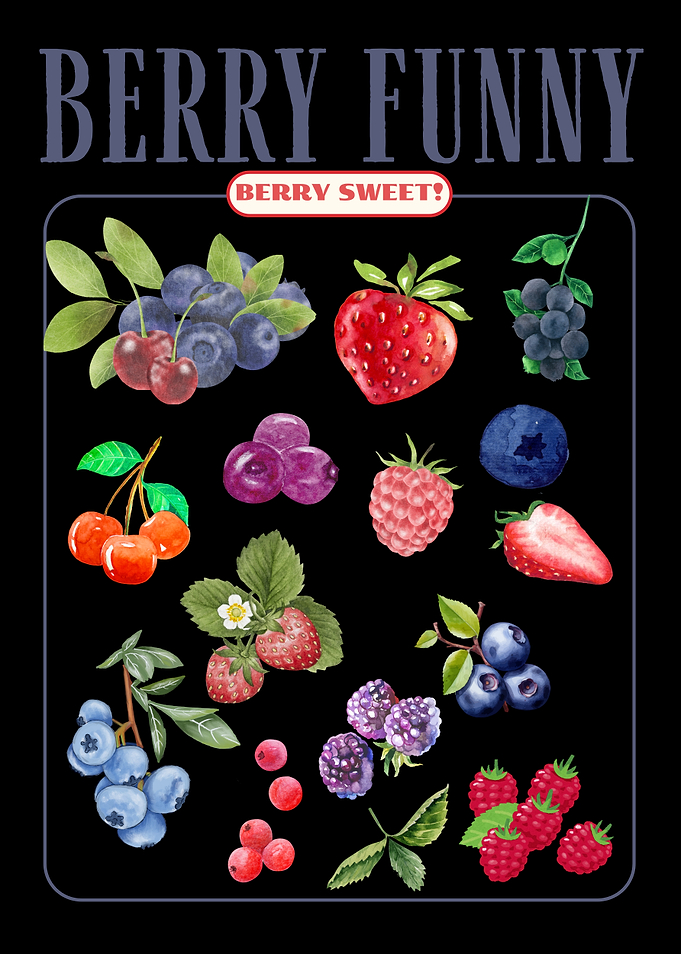 Berry Watercolor Illustration