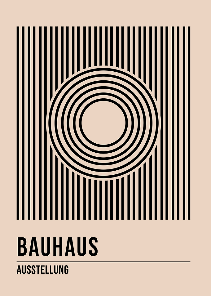 Bauhaus Geometric Poster