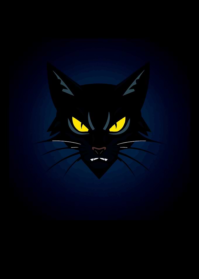 Abstract angry cat