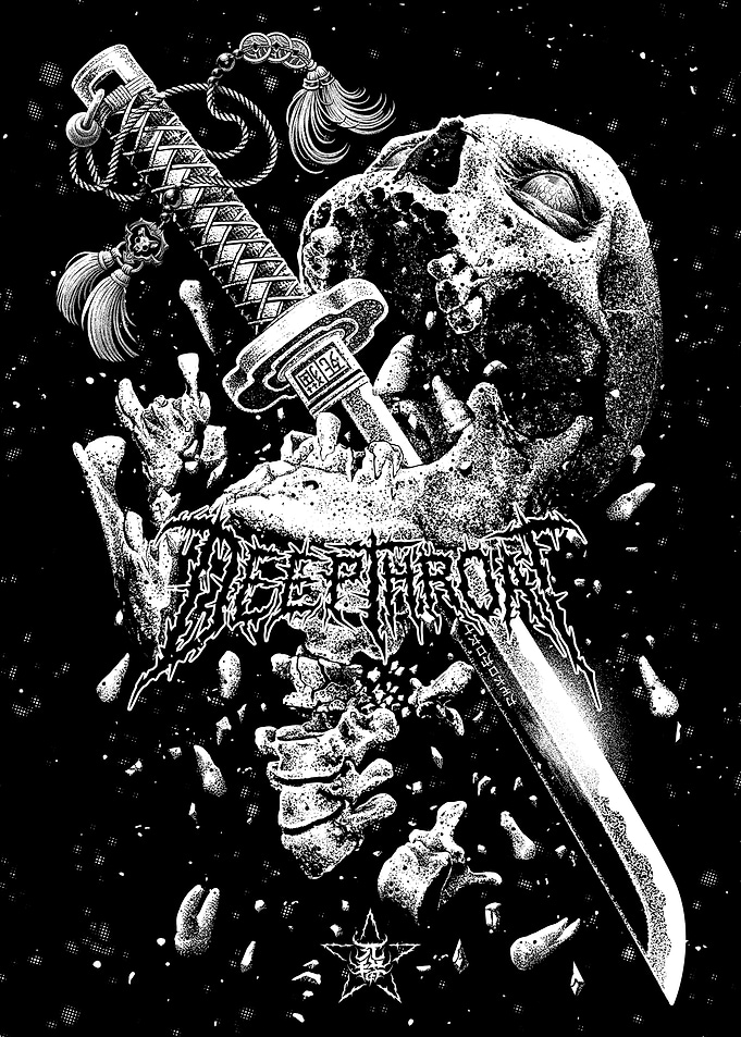 Deep Throat - Death Metal Skull & Katana