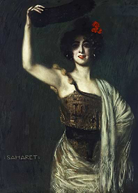 Woman in a White Shawl Franz von Stuck