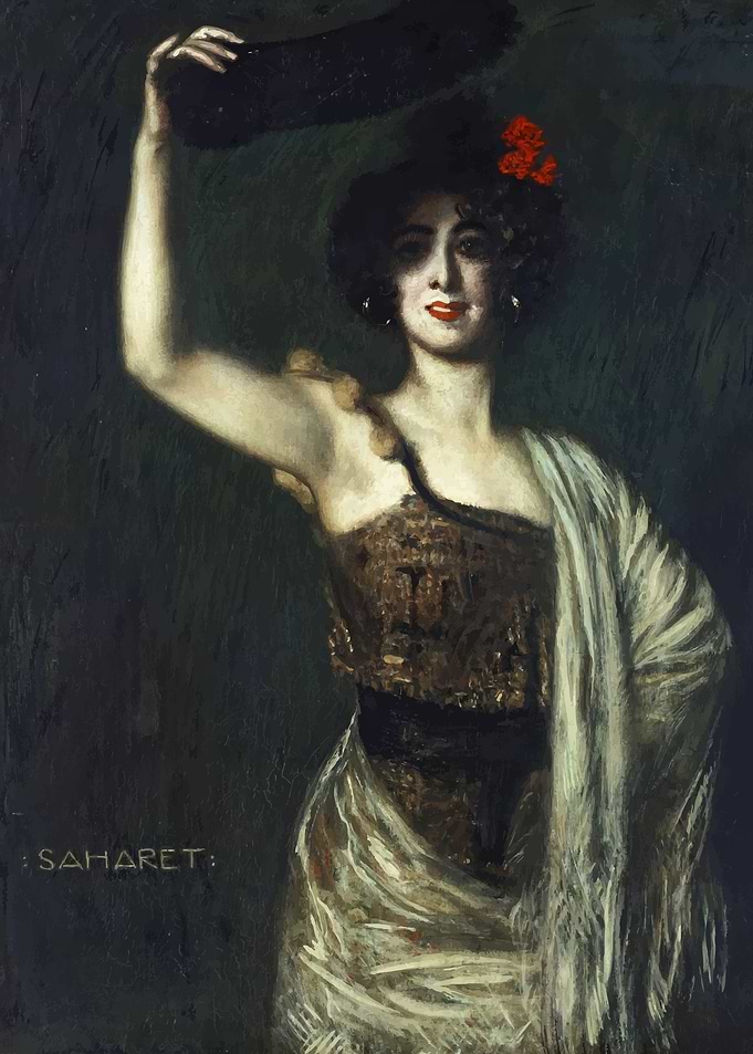 Woman in a White Shawl Franz von Stuck