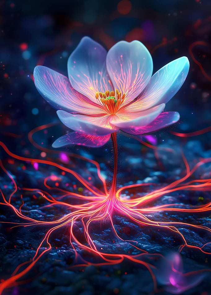 Glowing Flower Art