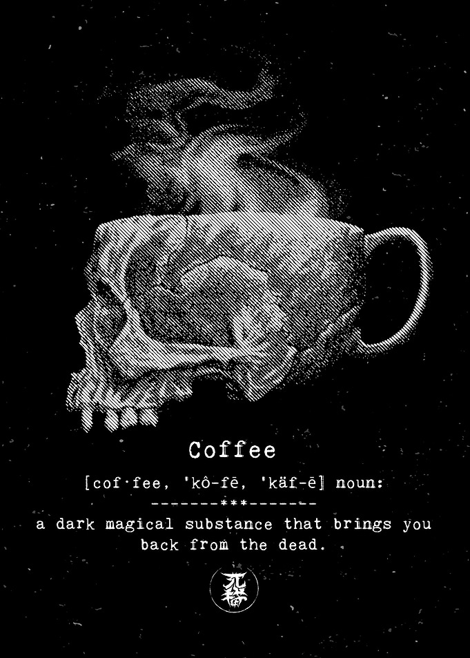 Coffee Skull Illustration