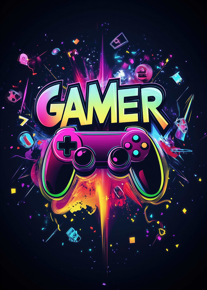 Gamer Word. Graphic Design