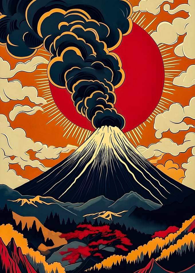 Mount Fuji Eruption
