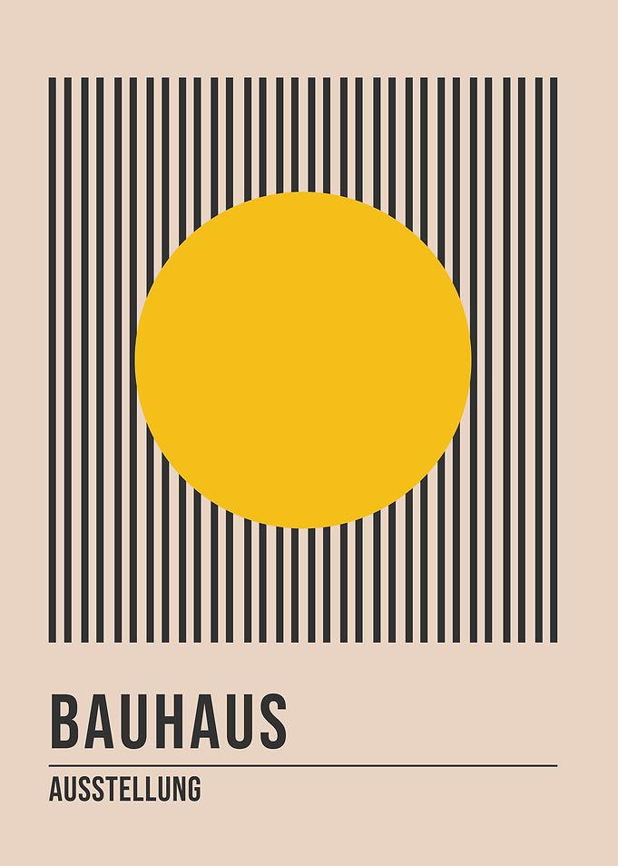 Bauhaus Geometric Poster