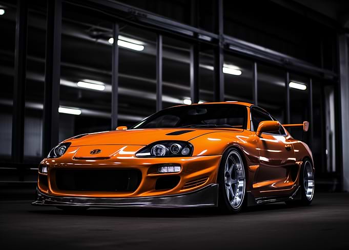Orange Toyota Supra